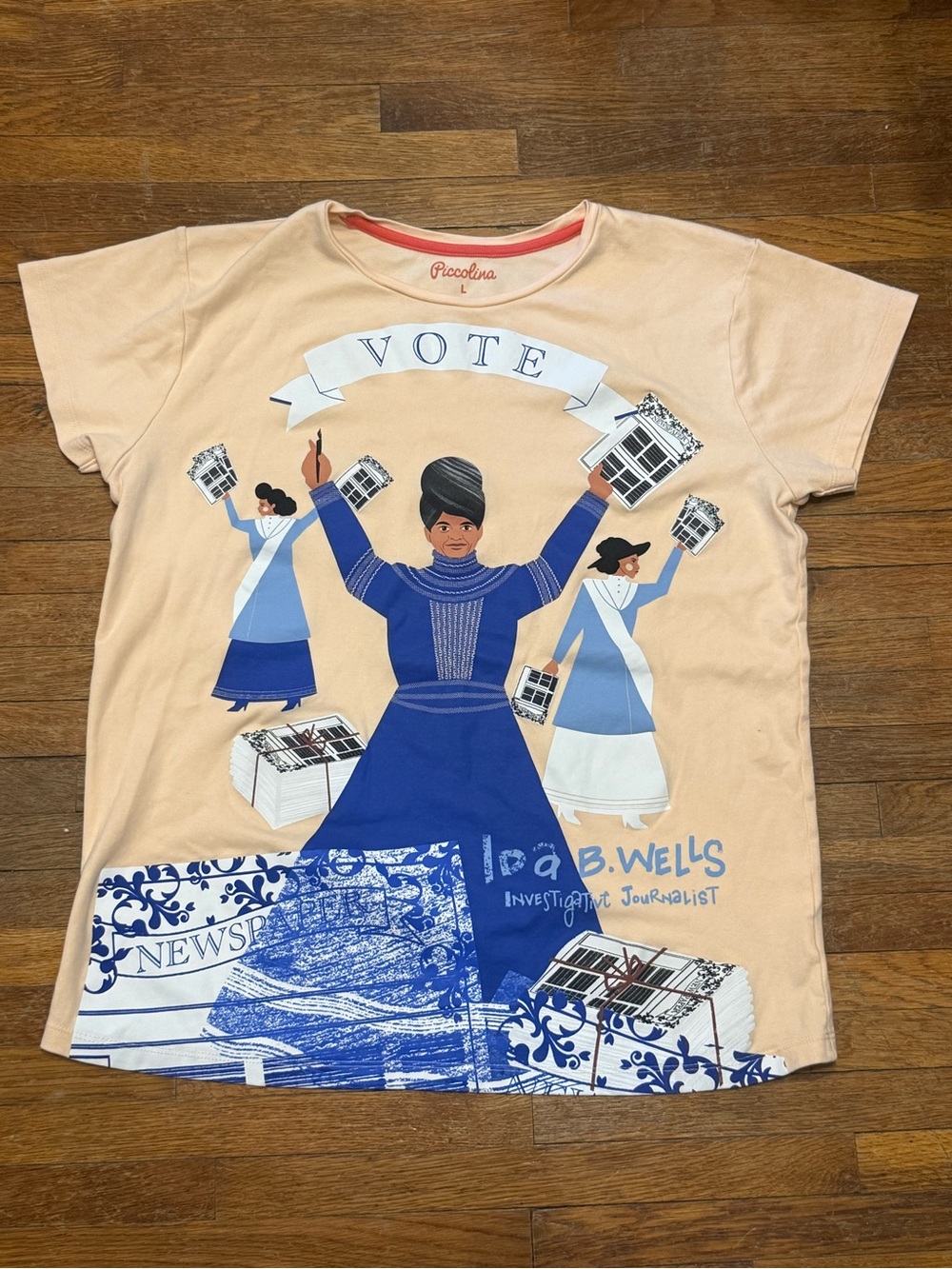 Peach Graphic 'Vote' Short Sleeve Tee - Procellia
